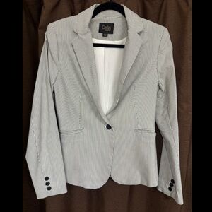 Dalia Black and White Pinstripe Blazer